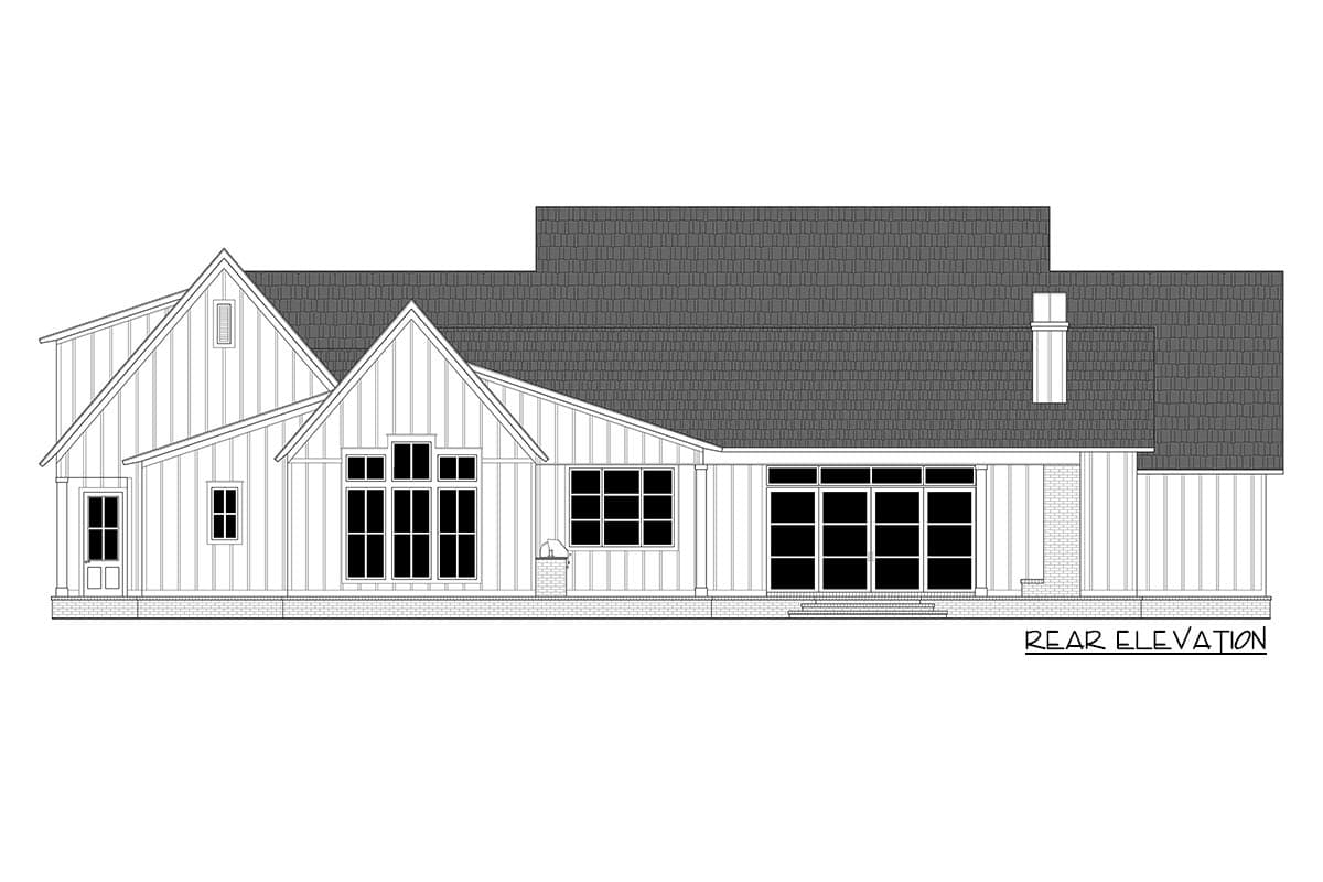 Plan 56529SM: 3300 Square Foot Split Bedroom Modern Farmhouse with 3-Car Garage and Bonus Expansion - Image #6 - Country, Modern Farmhouse, Southern, Traditional