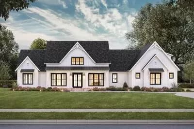 3300 Square Foot Split Bedroom Modern Farmhouse with 3-Car Garage and Bonus Expansion