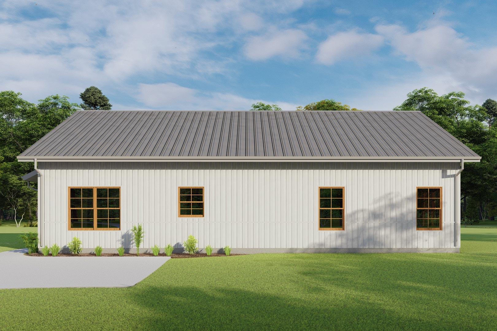Plan 777035MTL: 1200 Square Foot Cabin with Huge Front Porch - Image #6 - Barndominium, Cabin, Country, Ranch, Rustic