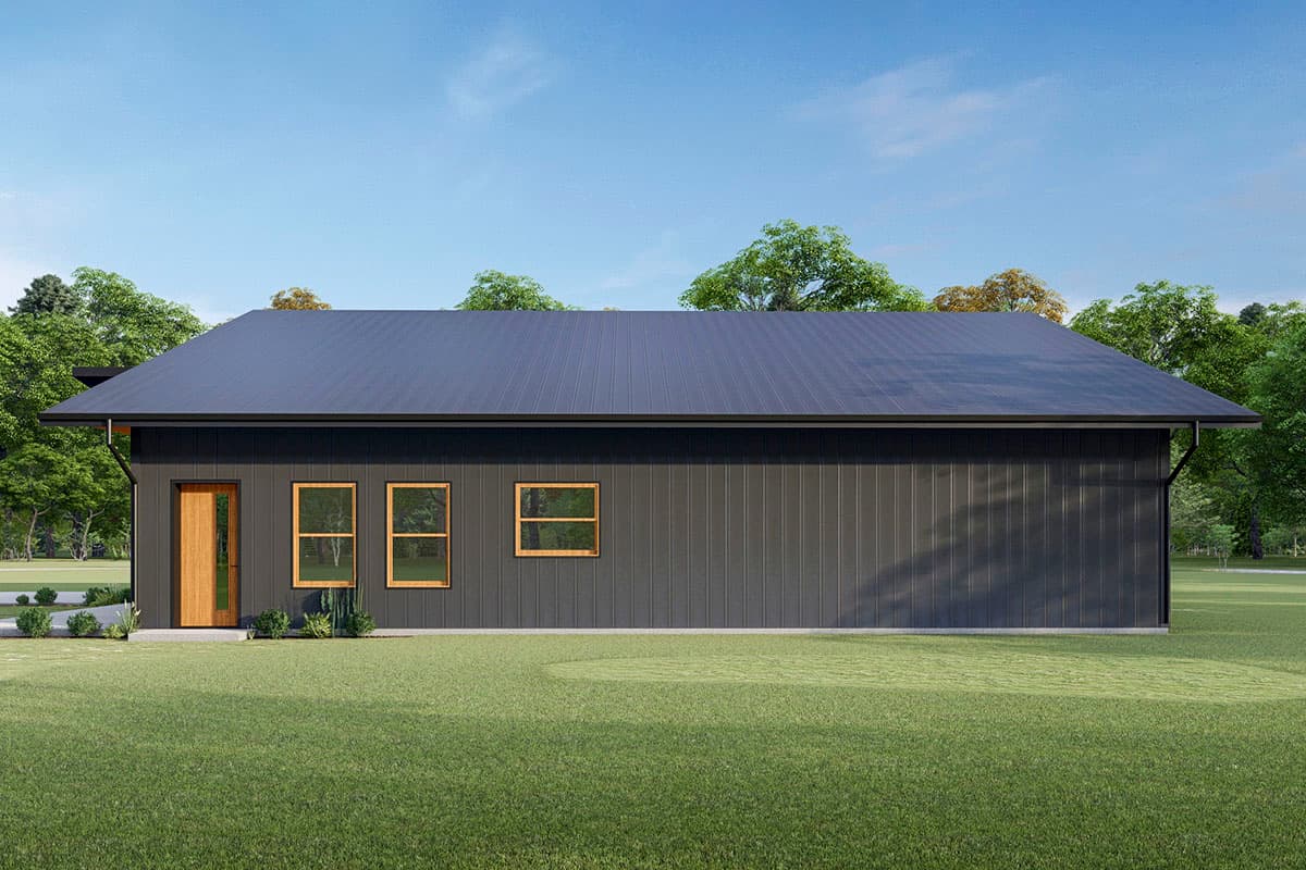 Plan 777037MTL: Modern Barndominium House Plan Under 2000 Square Feet with Vaulted Great Room - Image #10 - Barndominium, Cabin, Contemporary, Country, Mountain, Ranch, Rustic