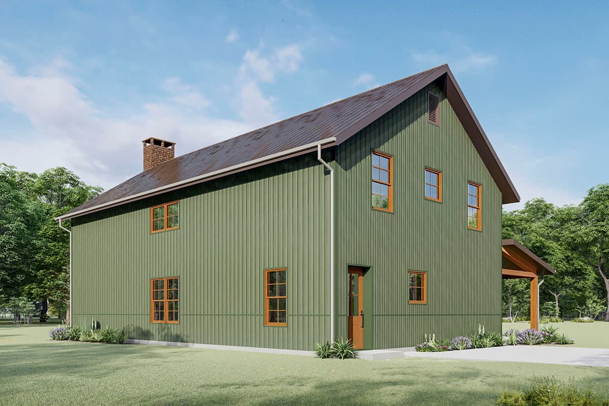 Plan 777038MTL: Country Farmhouse Under 2500 Square Feet with Front Porch and Loft - Image #5 - Barndominium, Country, Farmhouse, Mountain, Rustic
