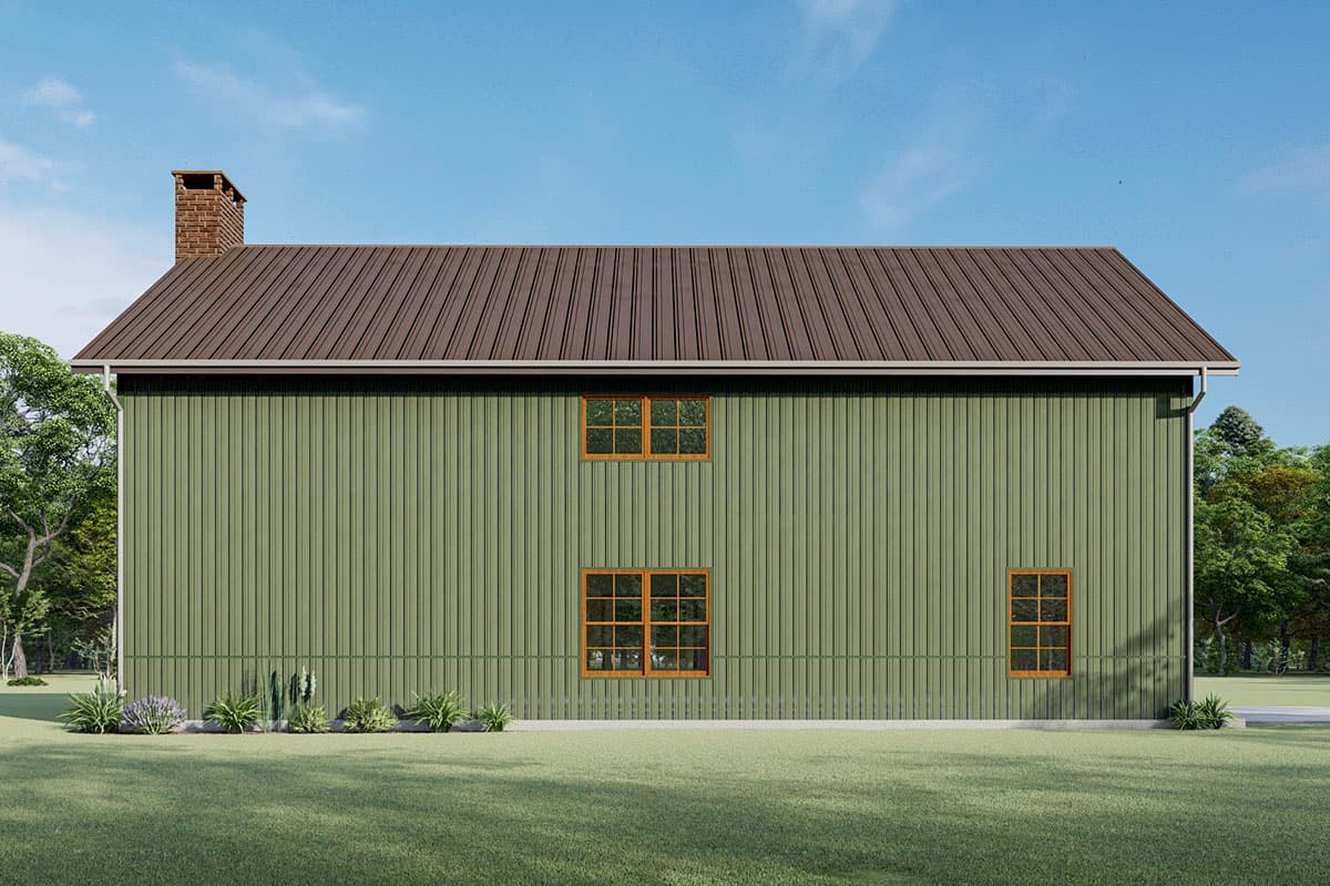 Plan 777038MTL: Country Farmhouse Under 2500 Square Feet with Front Porch and Loft - Image #6 - Barndominium, Country, Farmhouse, Mountain, Rustic