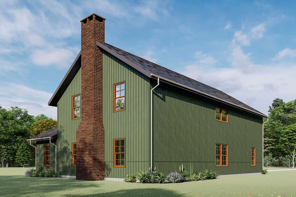 Plan 777038MTL: Country Farmhouse Under 2500 Square Feet with Front Porch and Loft - Image #7 - Barndominium, Country, Farmhouse, Mountain, Rustic