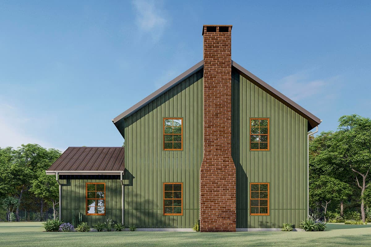 Plan 777038MTL: Country Farmhouse Under 2500 Square Feet with Front Porch and Loft - Image #8 - Barndominium, Country, Farmhouse, Mountain, Rustic
