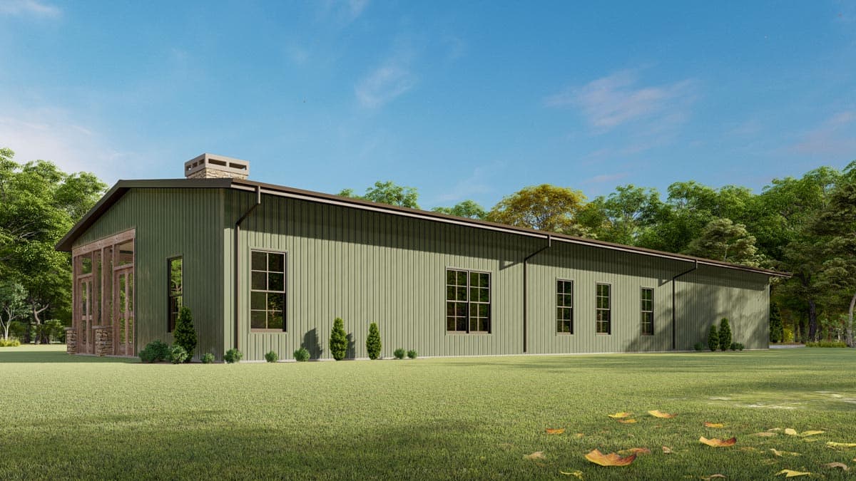 Plan 777041MTL: 3-Bedroom Barndominium PEMB House Plan Under 2200 Square Feet - Image #8 - Cabin, Country, Ranch, Rustic