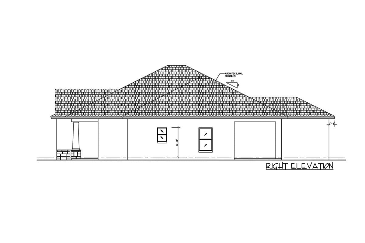 Plan 64329BT: 3-Bed Split Bedroom Contemporary Ranch House Plan Under 1700 Square Feet - Image #5 - Florida-Style, New American, Ranch, Southern