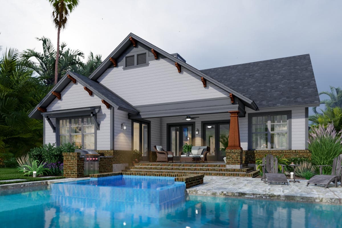 Plan 16926WG: 3-Bed Craftsman Cottage House Plan Under 2000 Square Feet - Image #6 - Cottage, Country, Craftsman, New American, Rustic, Traditional