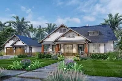 3-Bed Craftsman Cottage House Plan Under 2000 Square Feet