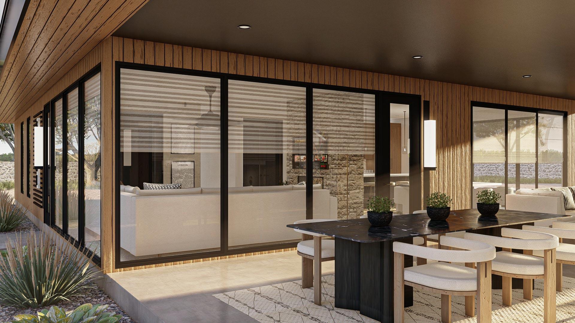 Plan 623172DJ: Mid-Century Modern Dogtrot House Plan with 4 Beds and 3 Baths - Image #8 - Contemporary, Mid Century Modern, Modern, Prairie