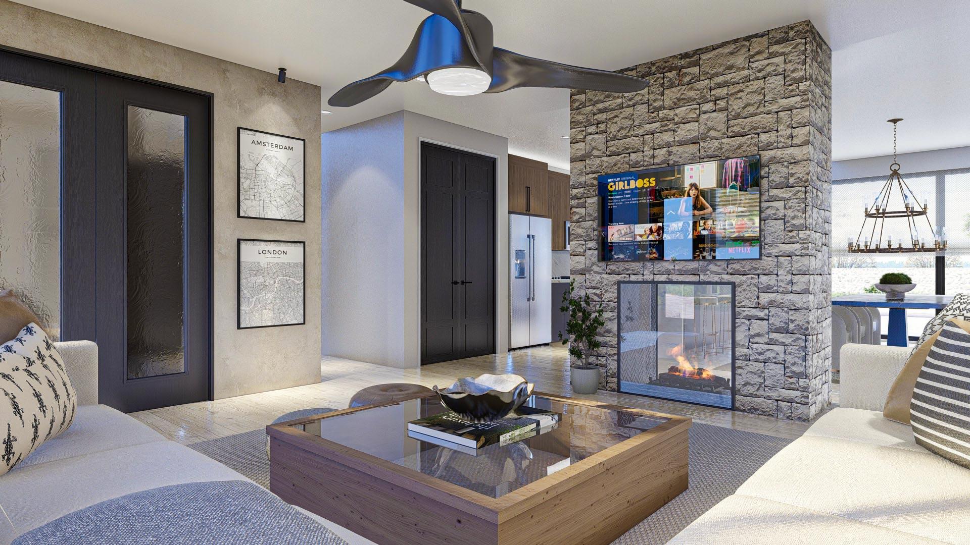 Plan 623172DJ: Mid-Century Modern Dogtrot House Plan with 4 Beds and 3 Baths - Image #13 - Contemporary, Mid Century Modern, Modern, Prairie