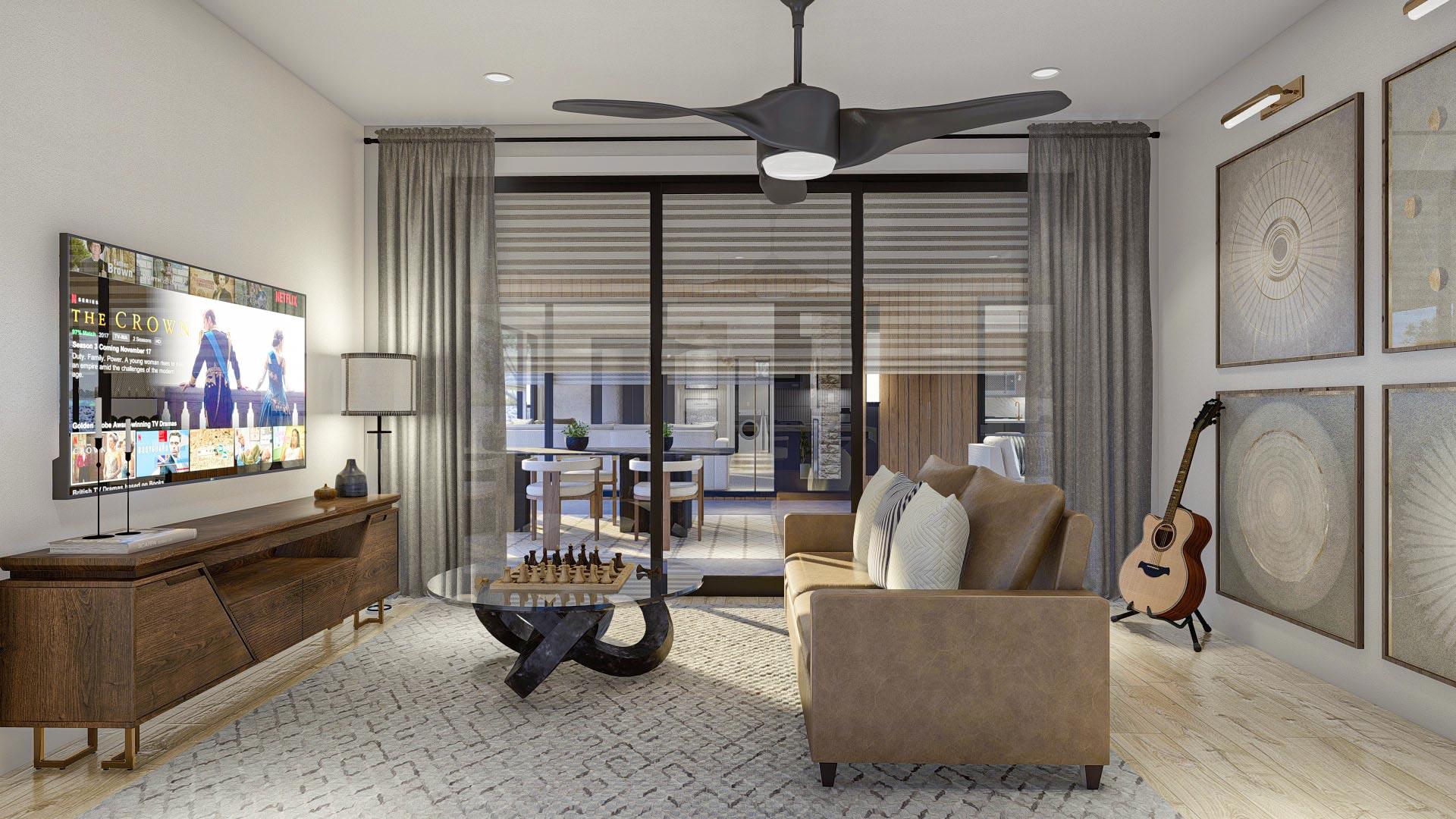 Plan 623172DJ: Mid-Century Modern Dogtrot House Plan with 4 Beds and 3 Baths - Image #15 - Contemporary, Mid Century Modern, Modern, Prairie