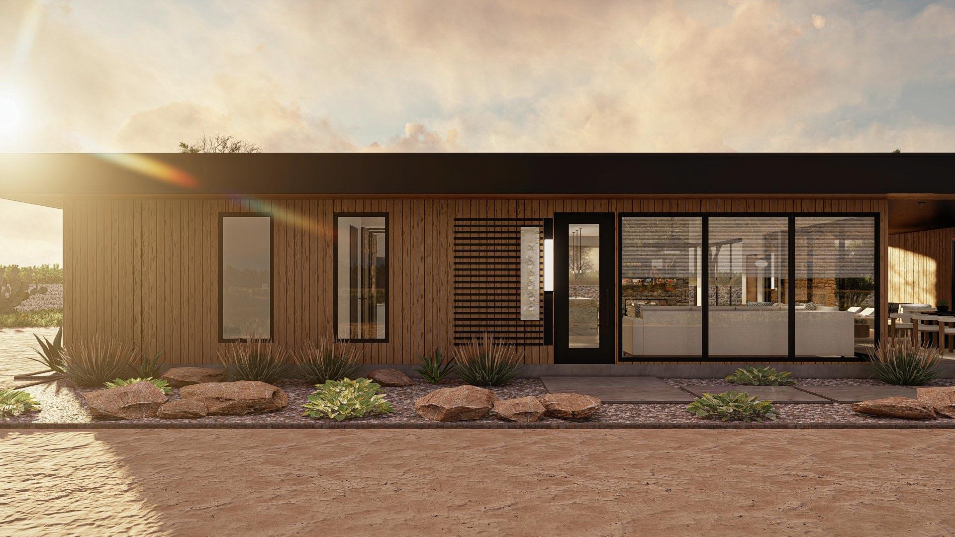 Plan 623172DJ: Mid-Century Modern Dogtrot House Plan with 4 Beds and 3 Baths - Image #26 - Contemporary, Mid Century Modern, Modern, Prairie