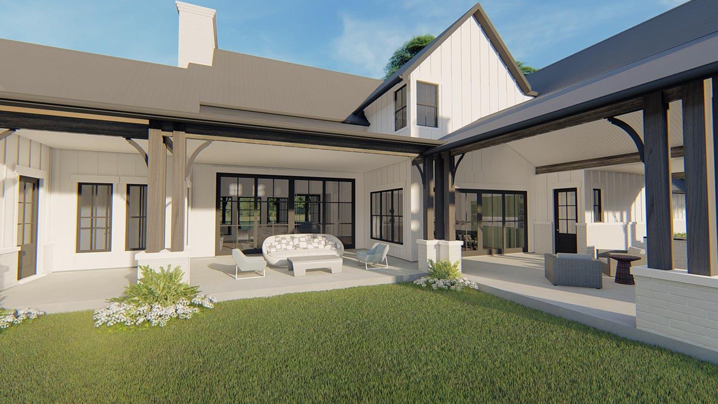 Plan 915057CHP: 4500 Square Foot Contemporary Texas-Style Farmhouse Plan with 4 Beds - Image #4 - Farmhouse, Hill Country, New American, Transitional