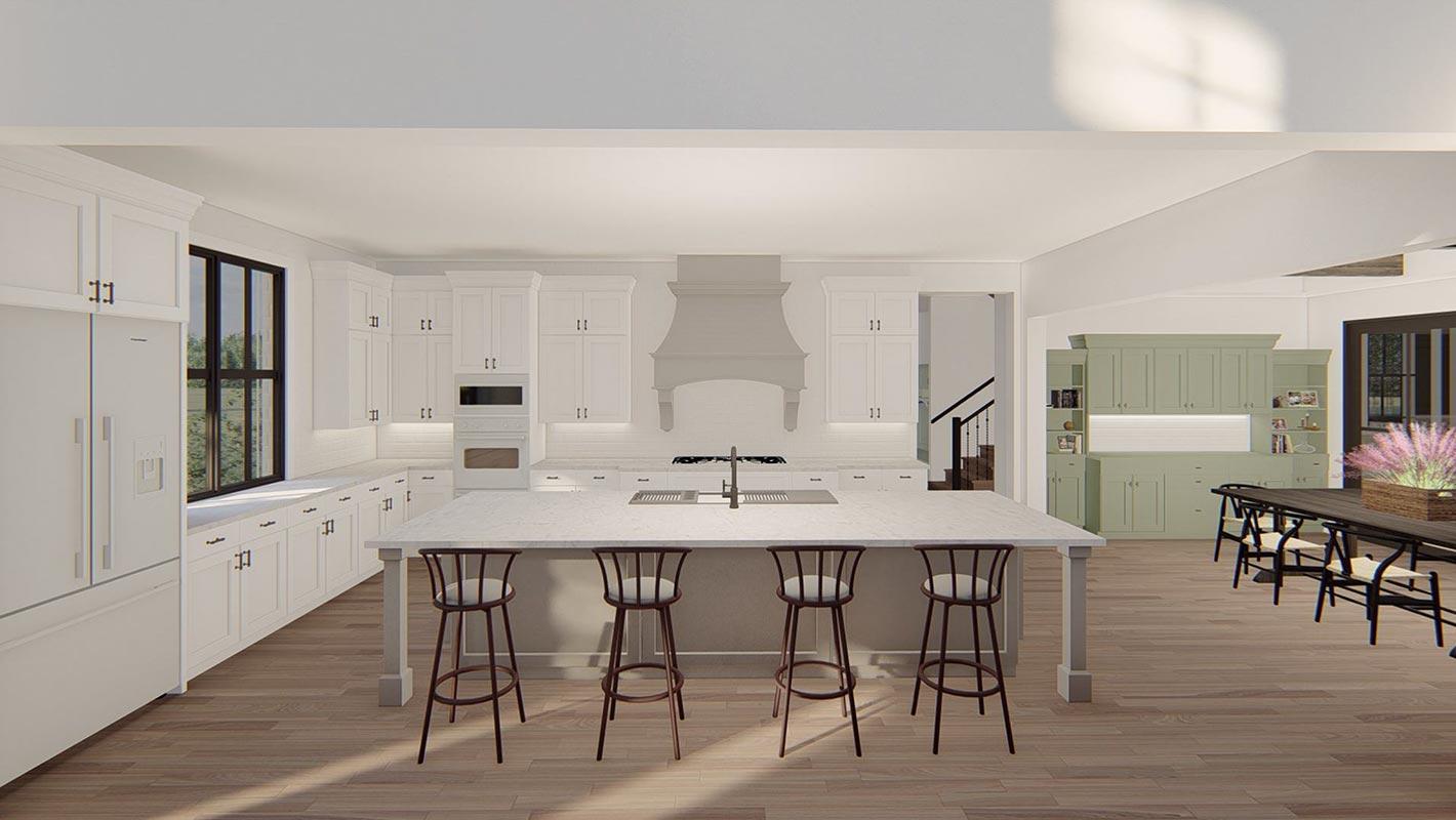 Plan 915057CHP: 4500 Square Foot Contemporary Texas-Style Farmhouse Plan with 4 Beds - Image #6 - Farmhouse, Hill Country, New American, Transitional