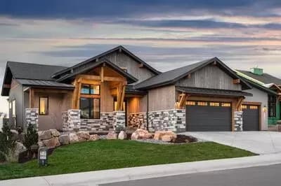 2600 Square Foot Contemporary Mountain House Plan with Lower Level Expansion