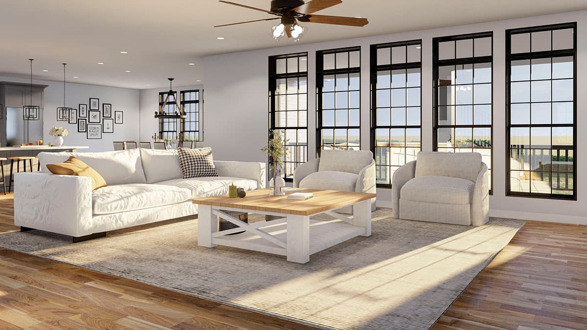 Plan 70838MK: 4-Bed Traditional Home Plan with Painted Brick Exterior and Lower Level Expansion - 3768 Sq Ft - Image #4 - Traditional, Transitional