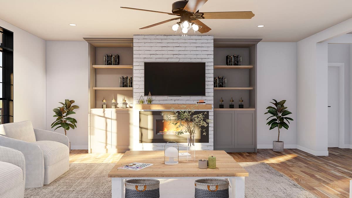 Plan 70838MK: 4-Bed Traditional Home Plan with Painted Brick Exterior and Lower Level Expansion - 3768 Sq Ft - Image #6 - Traditional, Transitional