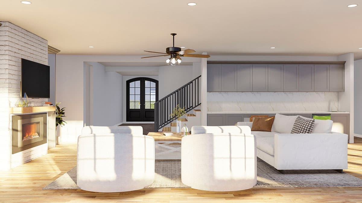 Plan 70838MK: 4-Bed Traditional Home Plan with Painted Brick Exterior and Lower Level Expansion - 3768 Sq Ft - Image #8 - Traditional, Transitional