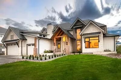 Mountain Craftsman Home Plan with 5-Car Garage - 4146 Sq Ft