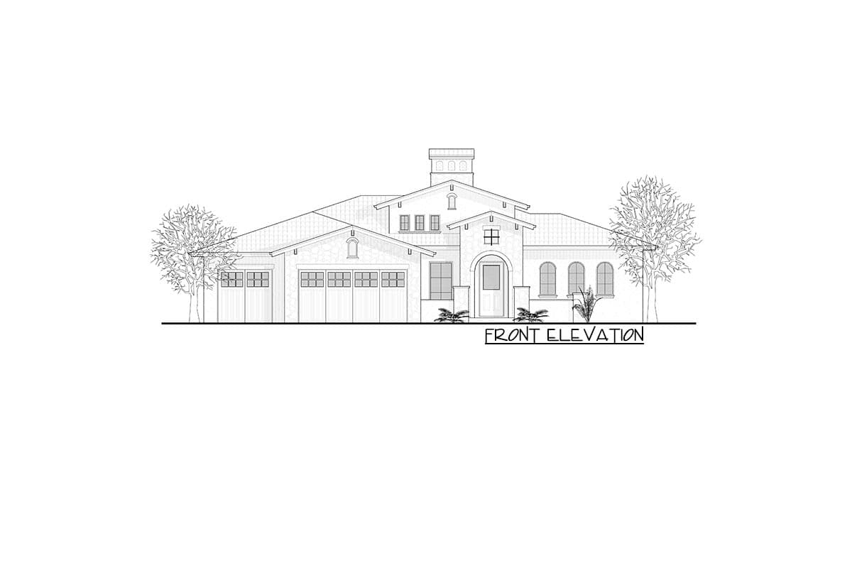 Plan 95189RW: Contemporary Tuscan-Inspired House Plan Under 2400 Square Feet with Lower Level Expansion - Image #20 - European, Mediterranean, Southwest, Transitional, Tuscan