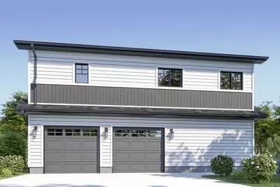 Contemporary 1200 Square Foot Garage Apartment with Dog Wash