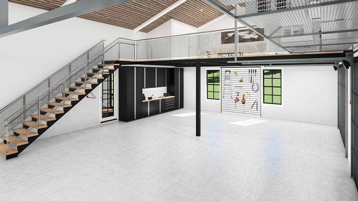 Plan 25430TF: Transitional Farmhouse Plan with Vaulted Living / Dining Area and Loft - 3551 Sq Ft - Image #30 - Barndominium, Contemporary, Country, Modern Farmhouse, New American, Rustic, Transitional