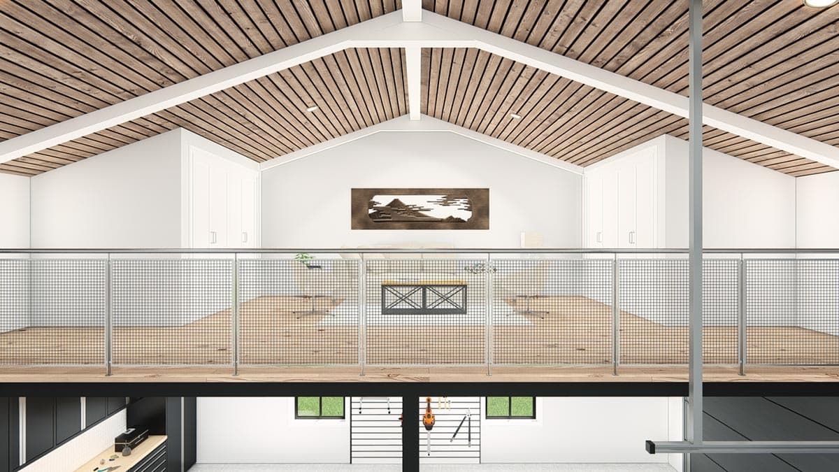 Plan 25430TF: Transitional Farmhouse Plan with Vaulted Living / Dining Area and Loft - 3551 Sq Ft - Image #35 - Barndominium, Contemporary, Country, Modern Farmhouse, New American, Rustic, Transitional