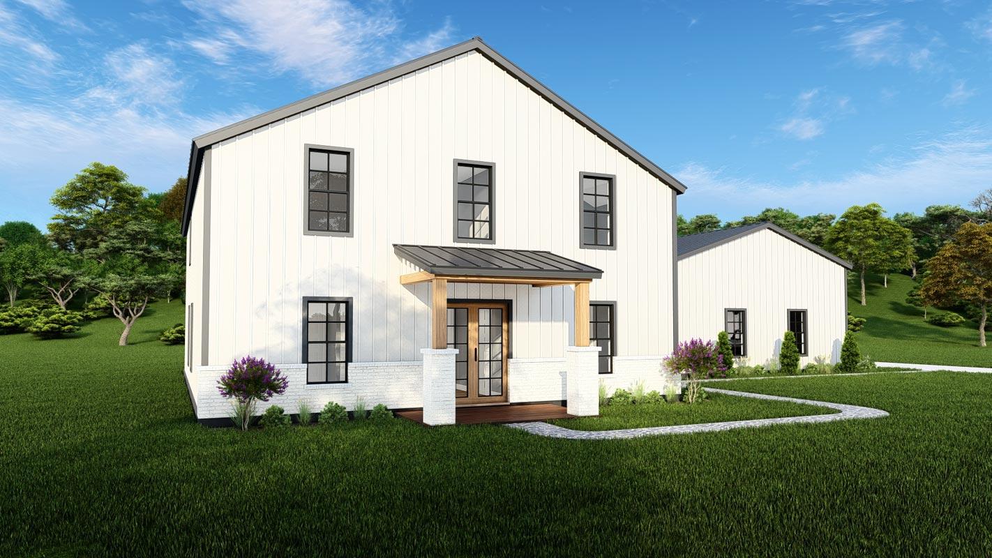 Plan 25430TF: Transitional Farmhouse Plan with Vaulted Living / Dining Area and Loft - 3551 Sq Ft - Image #11 - Barndominium, Contemporary, Country, Modern Farmhouse, New American, Rustic, Transitional