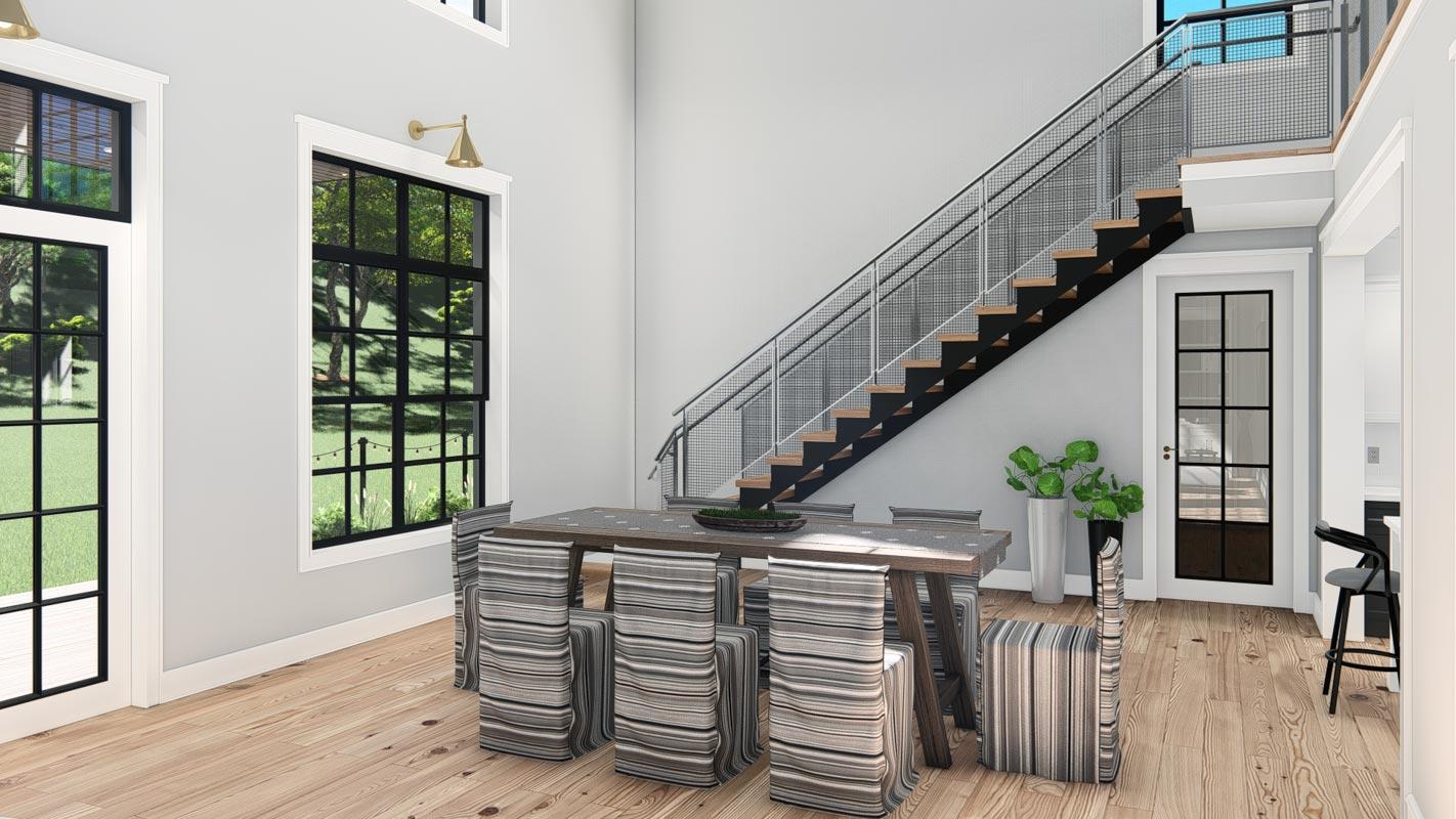 Plan 25430TF: Transitional Farmhouse Plan with Vaulted Living / Dining Area and Loft - 3551 Sq Ft - Image #19 - Barndominium, Contemporary, Country, Modern Farmhouse, New American, Rustic, Transitional