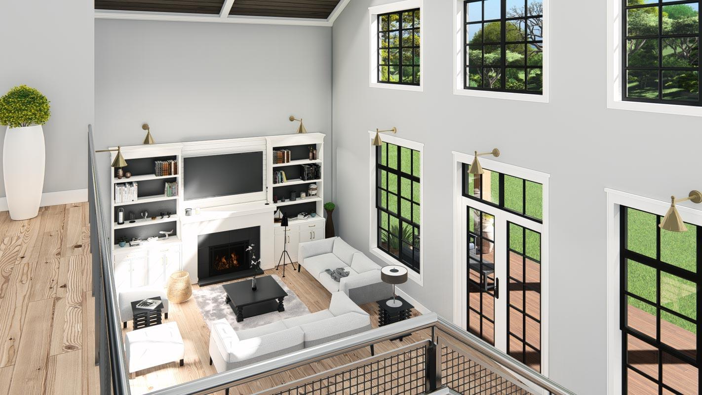 Plan 25430TF: Transitional Farmhouse Plan with Vaulted Living / Dining Area and Loft - 3551 Sq Ft - Image #24 - Barndominium, Contemporary, Country, Modern Farmhouse, New American, Rustic, Transitional