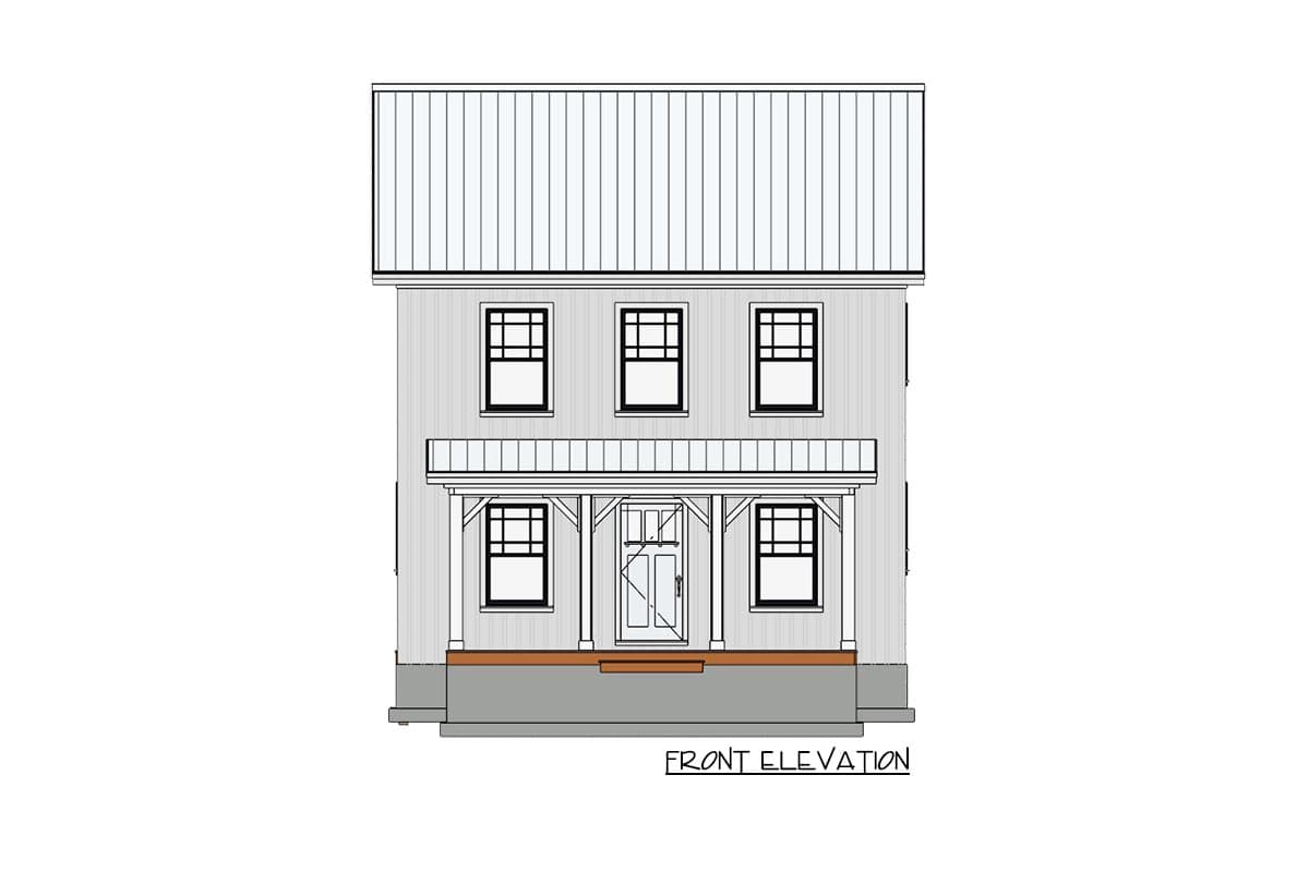 Plan 430833SNG: 900 Square Foot Country-Inspired House Plan with Carport Option - Image #13 - Cottage, Country, Traditional, Vacation