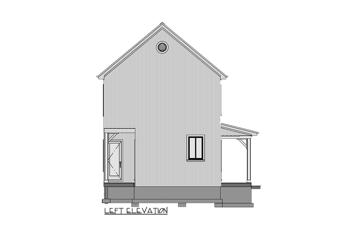 Plan 430833SNG: 900 Square Foot Country-Inspired House Plan with Carport Option - Image #14 - Cottage, Country, Traditional, Vacation