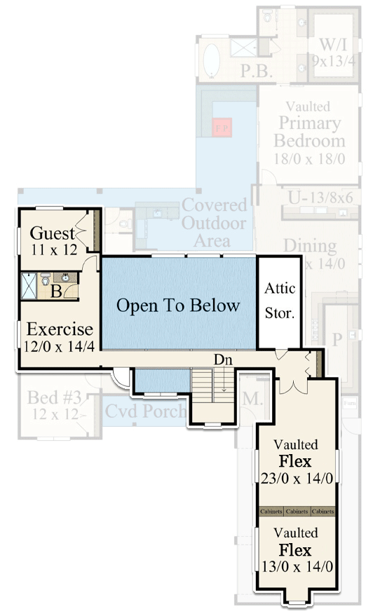 Plan 85368MS: 4100 Square Foot Modern Farmhouse Plan with 2-Story Great Room - Floor Plan - 2nd Floor - Country, Craftsman, Modern Farmhouse, New American, Northwest