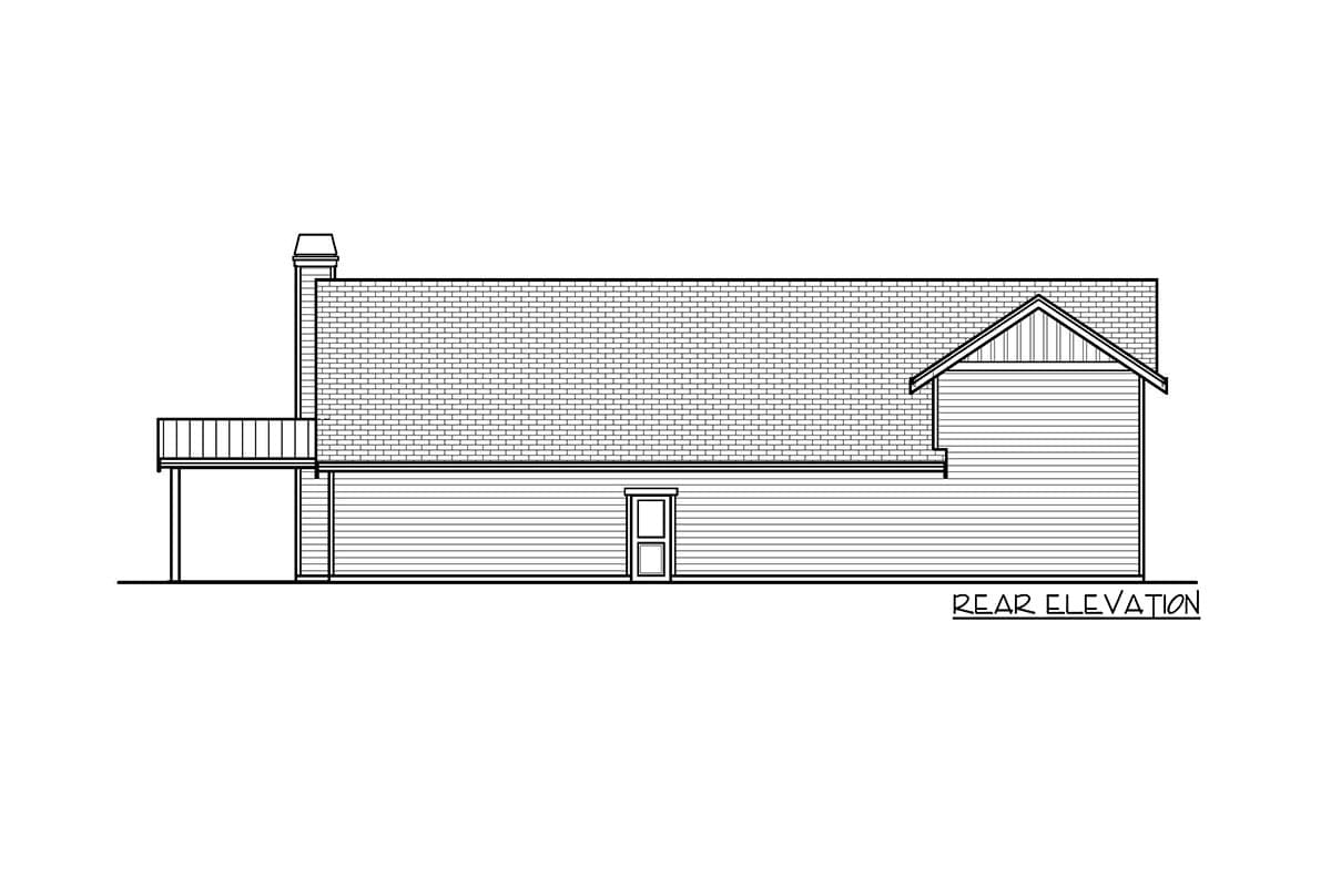 Plan 280185JWD: Modern Barndominium-Style House Plan with RV Garage - 1273 Sq Ft House - 1673 Sq Ft Garage - Image #4 - Barndominium, Country, Modern Farmhouse, New American