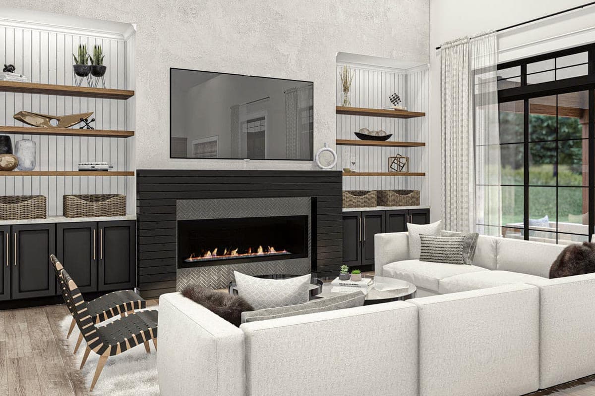 Plan 623175DJ: 3-Bed Modern Farmhouse Plan Under 3000 Square Feet Featuring an Oversized 5-Bay Garage  - Image #10 - Country, Craftsman, Modern Farmhouse, New American, Traditional, Transitional
