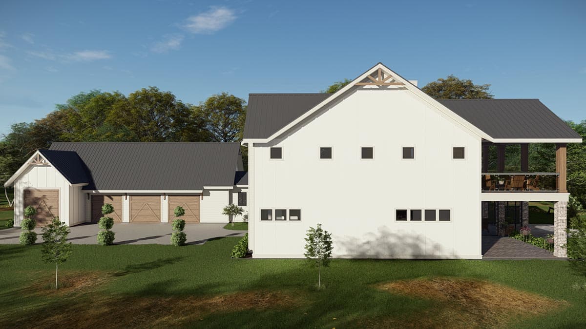 Plan 25432TF: Well-appointed Modern Farmhouse Plan with Stacked Rear Porches and Bunk Room - Image #14 - Country, Farmhouse, Modern Farmhouse, New American