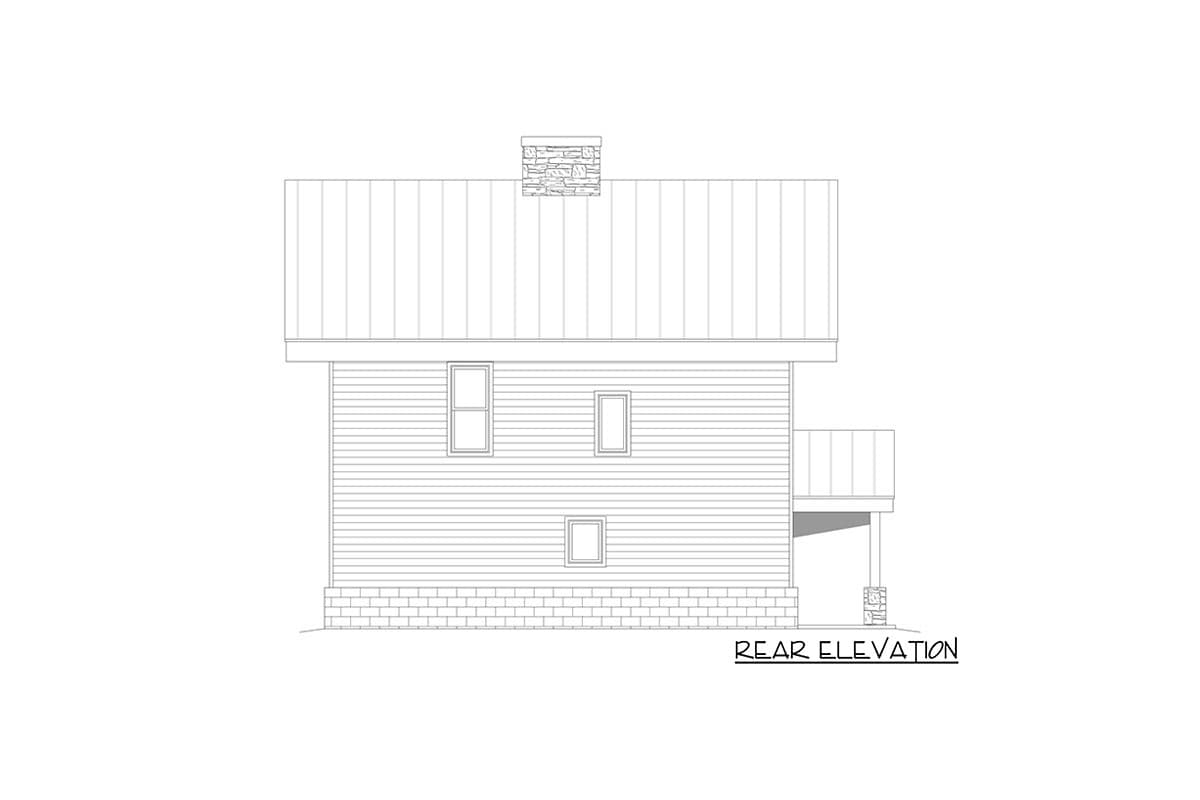 Plan 680056VR: 4-Bed Modern Mountain House Plan with Ship-Ladder Access to Third Floor Loft - Image #4 - Contemporary, Modern, Northwest, Rustic, Vacation