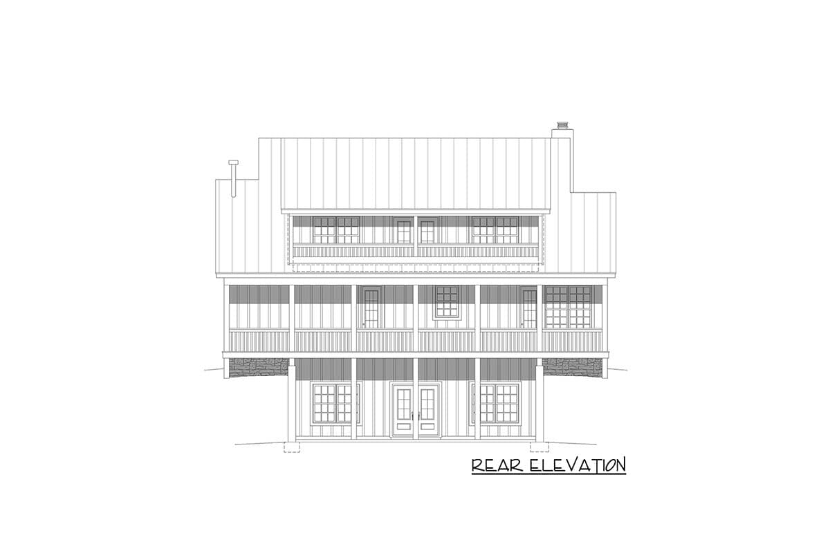 Plan 680058VR: 2100 Square Foot Country Home Plan Under 50-Feet Wide - Image #4 - Cottage, Country, Craftsman, Farmhouse, Mountain