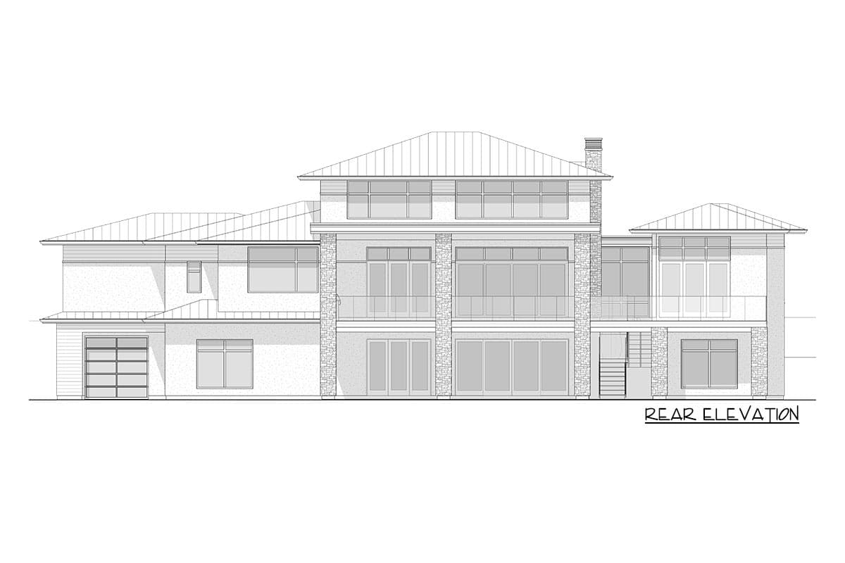 Plan 270066AF: Sleek Contemporary House Plan Under 3500 Square Feet with Lower Level Expansion - Image #7 - Contemporary, Prairie, Ranch, Transitional