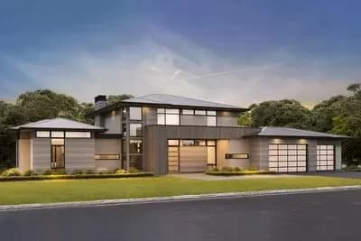 Sleek Contemporary House Plan Under 3500 Square Feet with Lower Level Expansion