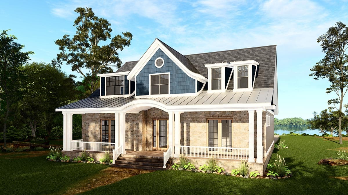 Plan 25431TF: Lake House Retreat with Upstairs Rec Room and 2-Story Living Room - Image #14 - Bungalow, Cottage, Craftsman, New American, Rustic