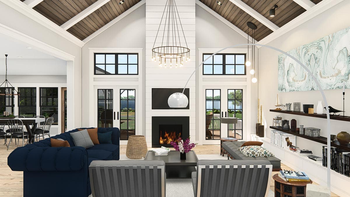 Plan 25431TF: Lake House Retreat with Upstairs Rec Room and 2-Story Living Room - Image #16 - Bungalow, Cottage, Craftsman, New American, Rustic