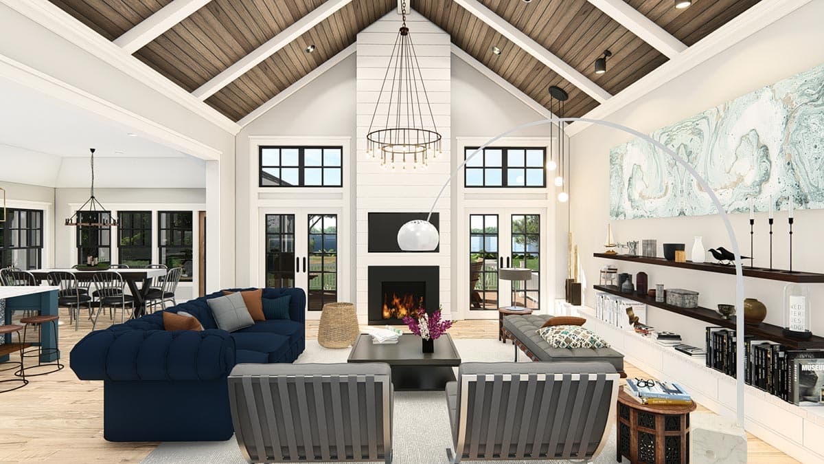 Plan 25431TF: Lake House Retreat with Upstairs Rec Room and 2-Story Living Room - Image #17 - Bungalow, Cottage, Craftsman, New American, Rustic