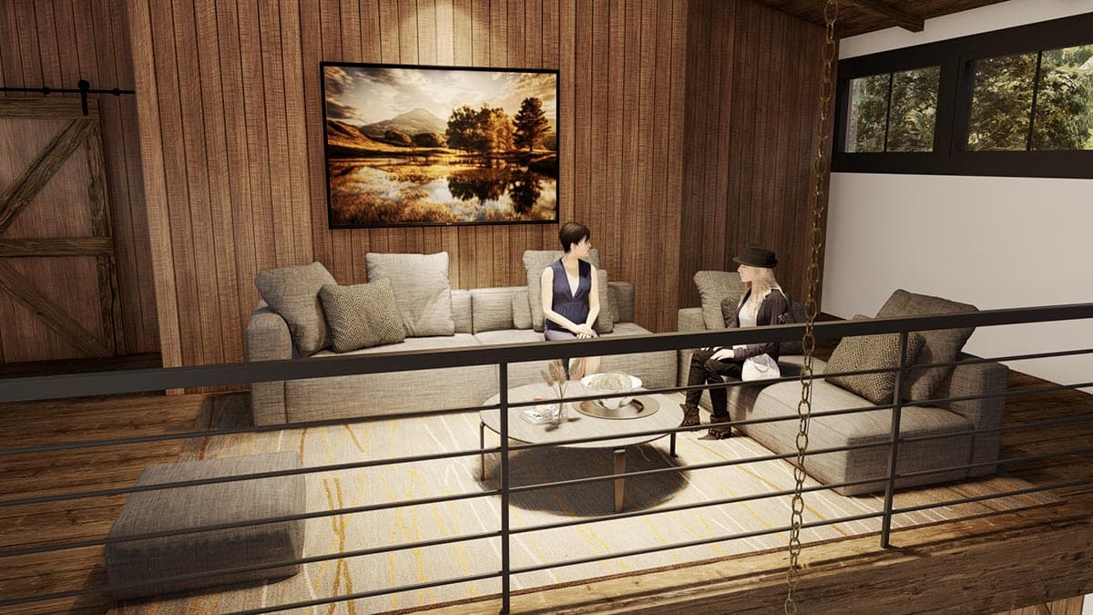 Plan 85376MS: Barndominium-Style Home Plan with Two-Story Great Room and Guest Quarters - 3247 Sq Ft - Image #6 - Barndominium, Country, Craftsman, Rustic