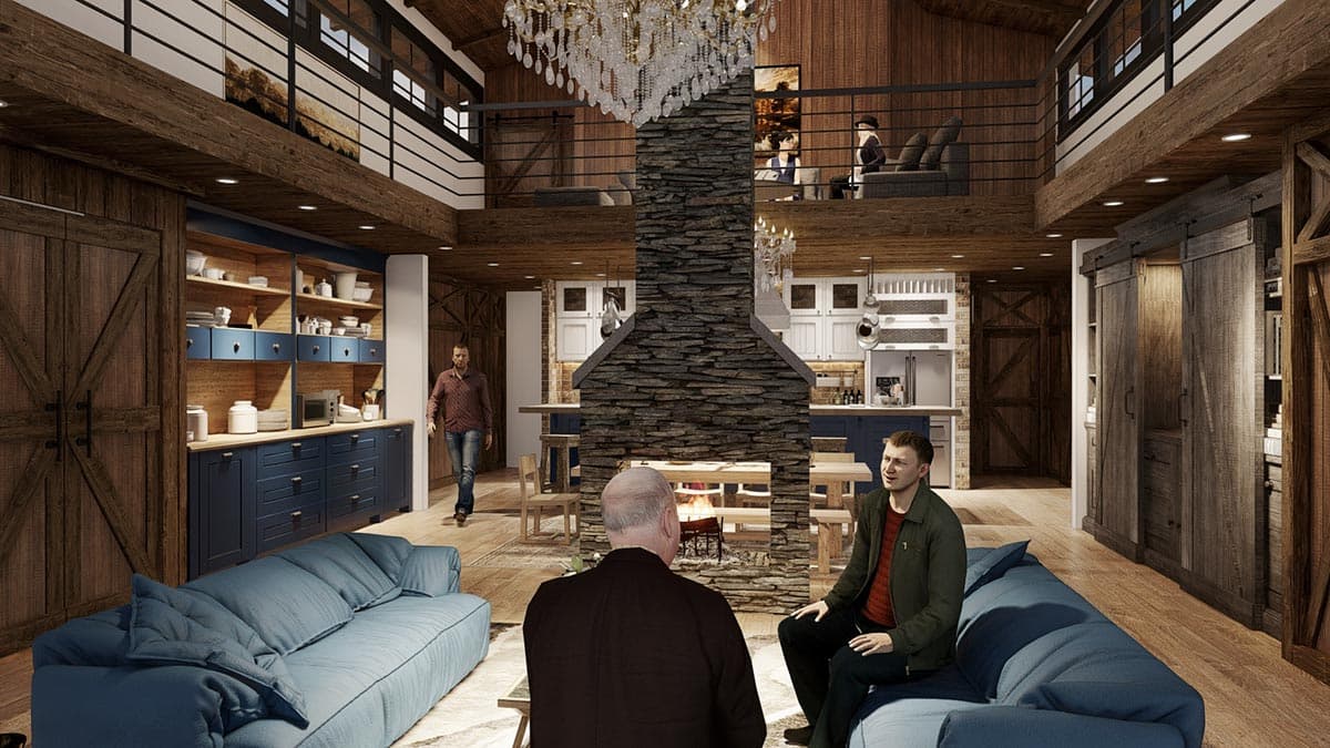 Plan 85376MS: Barndominium-Style Home Plan with Two-Story Great Room and Guest Quarters - 3247 Sq Ft - Image #8 - Barndominium, Country, Craftsman, Rustic