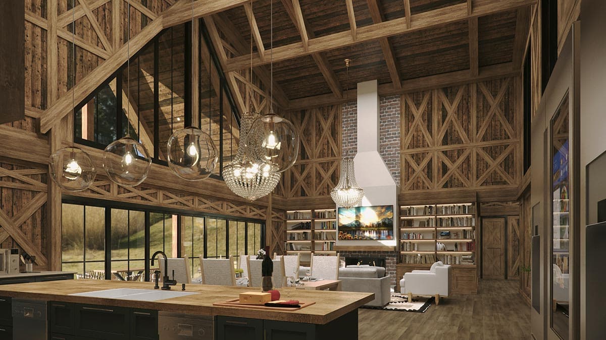 Plan 85377MS: One-Story Rustic Family House Plan with Stunning Exterior - Image #4 - Country, Farmhouse, Modern Farmhouse, Mountain, Prairie, Rustic