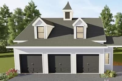 3-Car Garage with Over 1000 Square Feet of Parking and 700 Square Feet of Future Space Above
