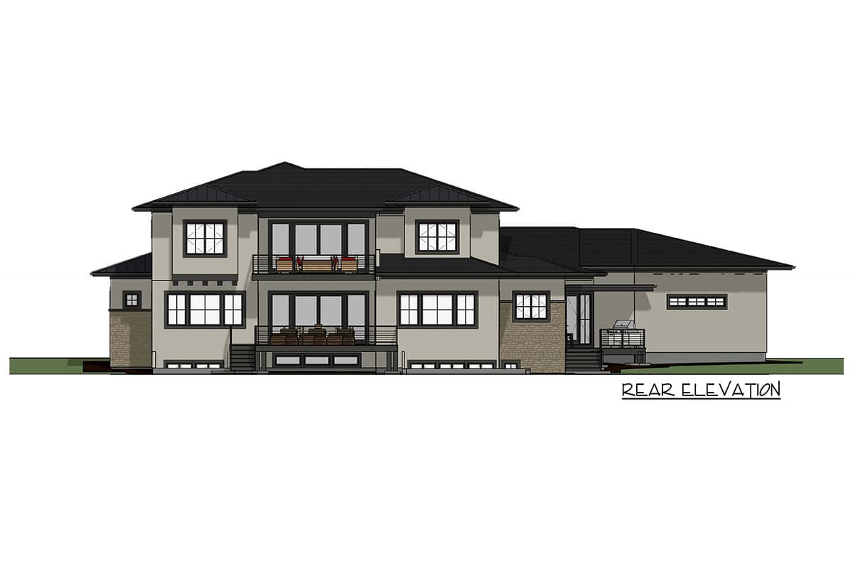 Plan 64534SC: Prairie-Style Home Plan with Courtyard Entry and Large Garage - Image #13 - Country, Craftsman, Mountain, Prairie