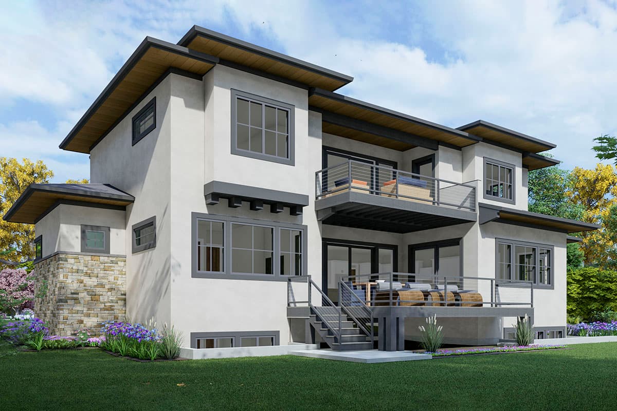 Plan 64534SC: Prairie-Style Home Plan with Courtyard Entry and Large Garage - Image #5 - Country, Craftsman, Mountain, Prairie