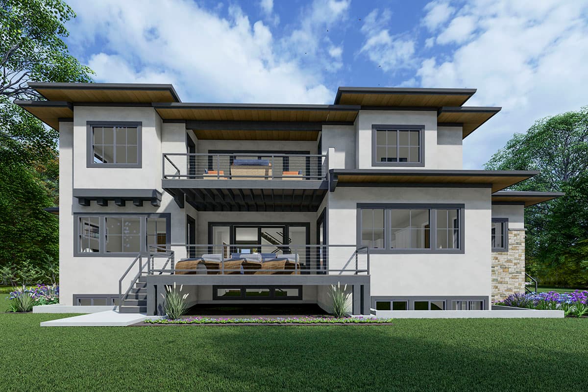 Plan 64534SC: Prairie-Style Home Plan with Courtyard Entry and Large Garage - Image #6 - Country, Craftsman, Mountain, Prairie